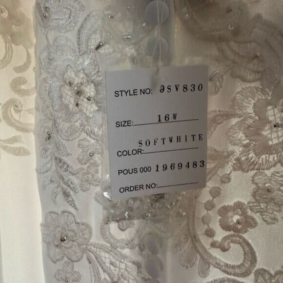 NWT Galina Signature Style SV830 Sheer Bodice Lace Wedding Dress - Picture 8 of 16